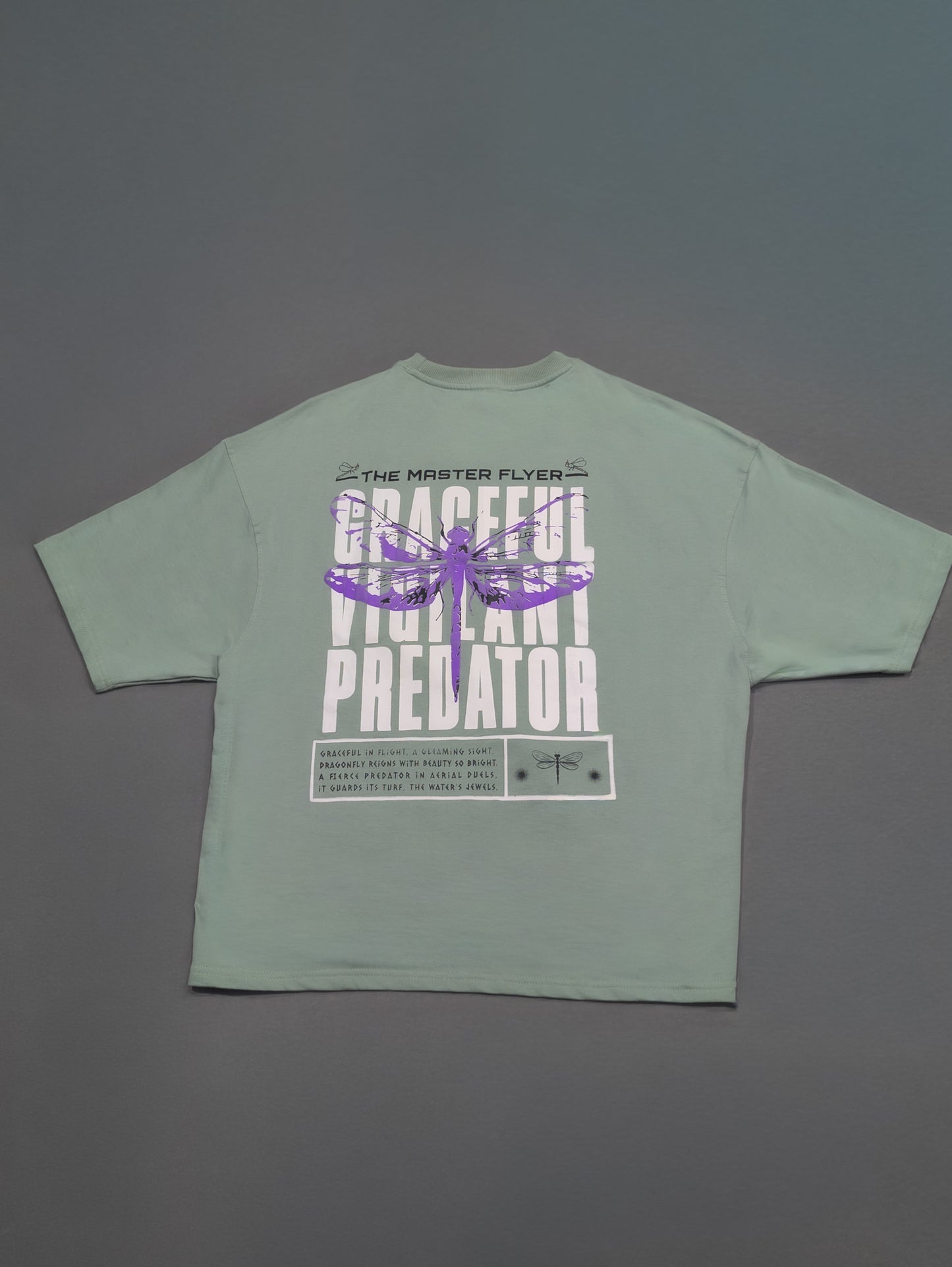 DRAGONFLY PUFF PRINTED UNISEX OVERSIZED DROP SHOULDER T-SHIRT