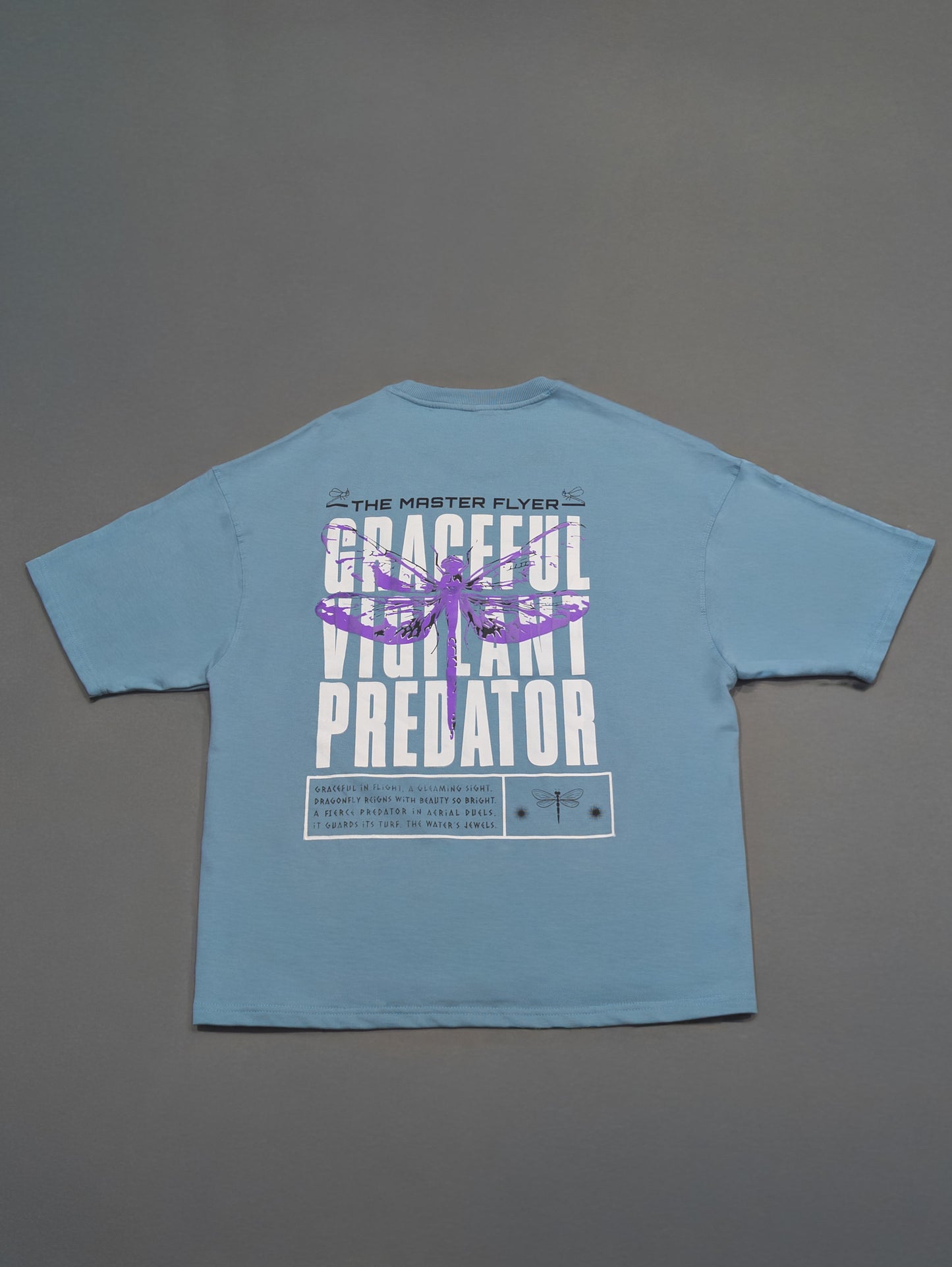 DRAGONFLY PUFF PRINTED UNISEX OVERSIZED DROP SHOULDER T-SHIRT