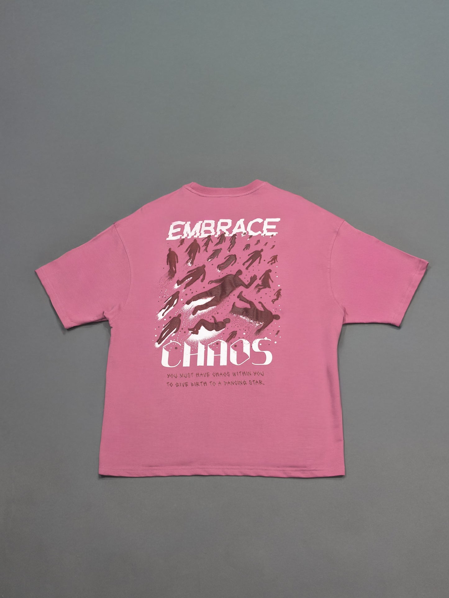 EMBRACE CHAOS PUFF PRINTED UNISEX OVERSIZED DROP SHOULDER T-SHIRT