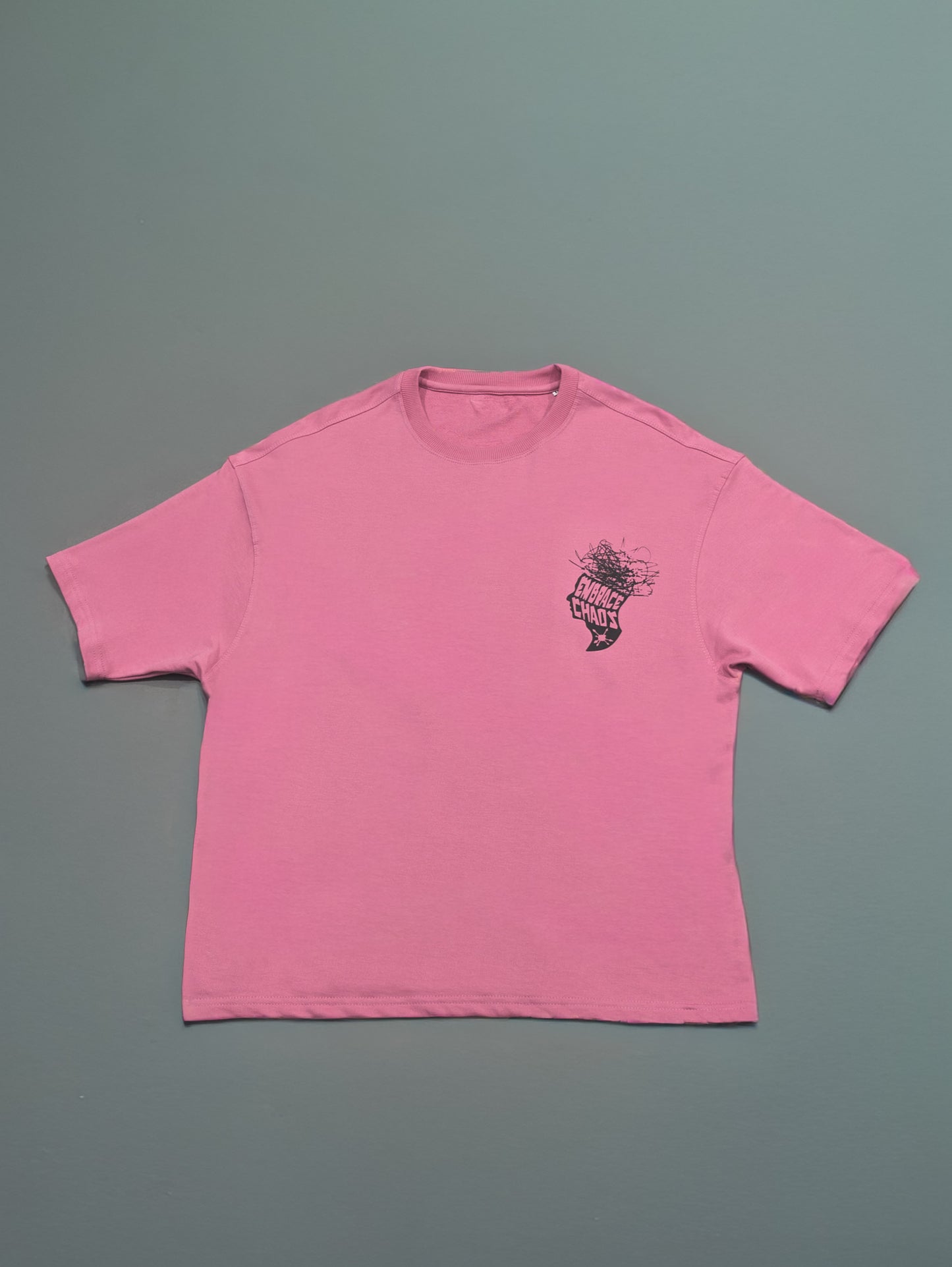 EMBRACE CHAOS PUFF PRINTED UNISEX OVERSIZED DROP SHOULDER T-SHIRT