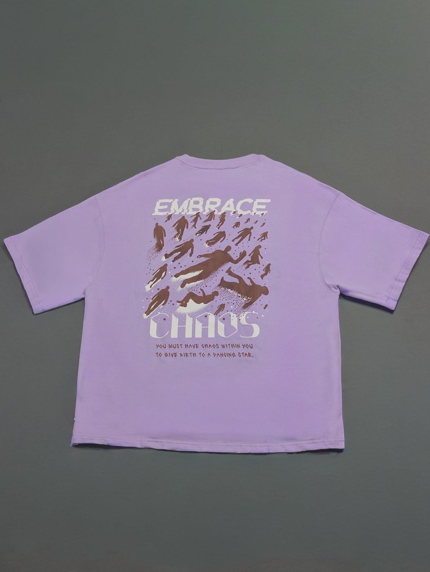 EMBRACE CHAOS PUFF PRINTED UNISEX OVERSIZED DROP SHOULDER T-SHIRT