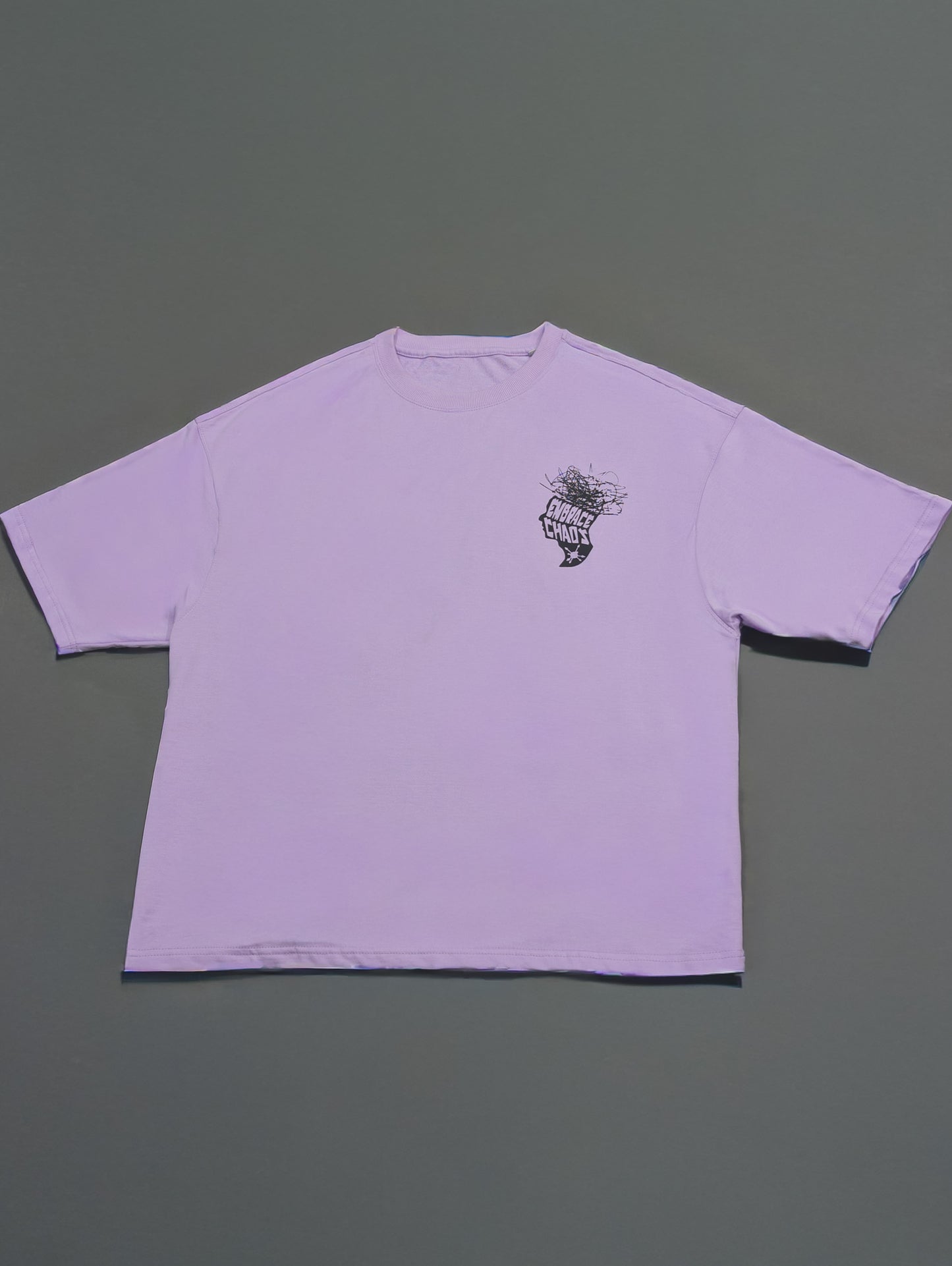 EMBRACE CHAOS PUFF PRINTED UNISEX OVERSIZED DROP SHOULDER T-SHIRT