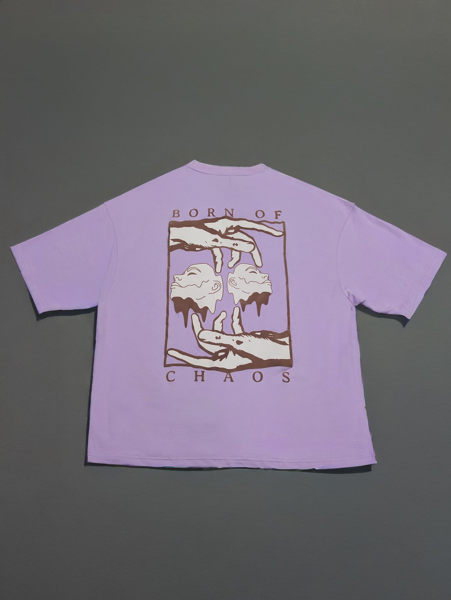 BORN OF CHAOS PUFF PRINTED UNISEX OVERSIZED DROP SHOULDER T-SHIRT