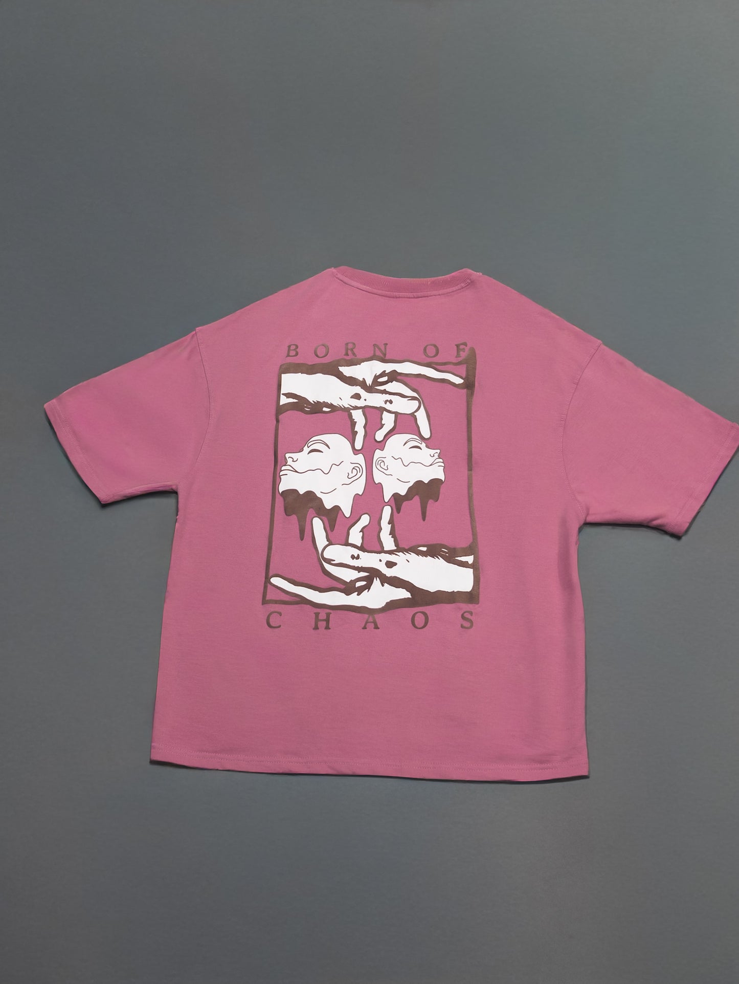 BORN OF CHAOS PUFF PRINTED UNISEX OVERSIZED DROP SHOULDER T-SHIRT