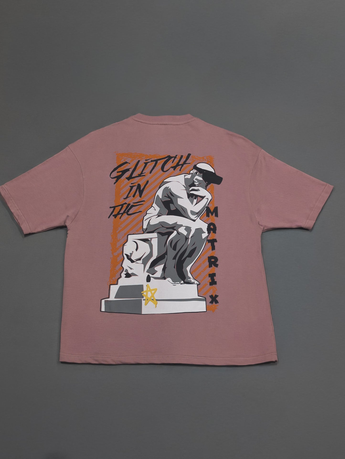 GLITCH IN THE MATRIX PUFF PRINTED UNISEX OVERSIZED DROP SHOULDER T-SHIRT