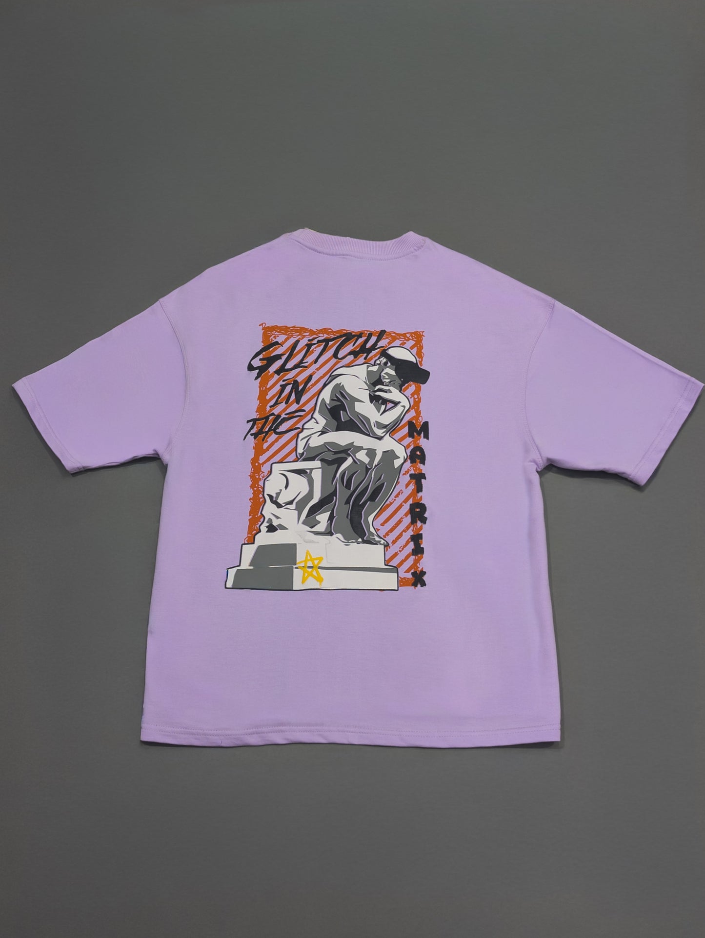 GLITCH IN THE MATRIX PUFF PRINTED UNISEX OVERSIZED DROP SHOULDER T-SHIRT