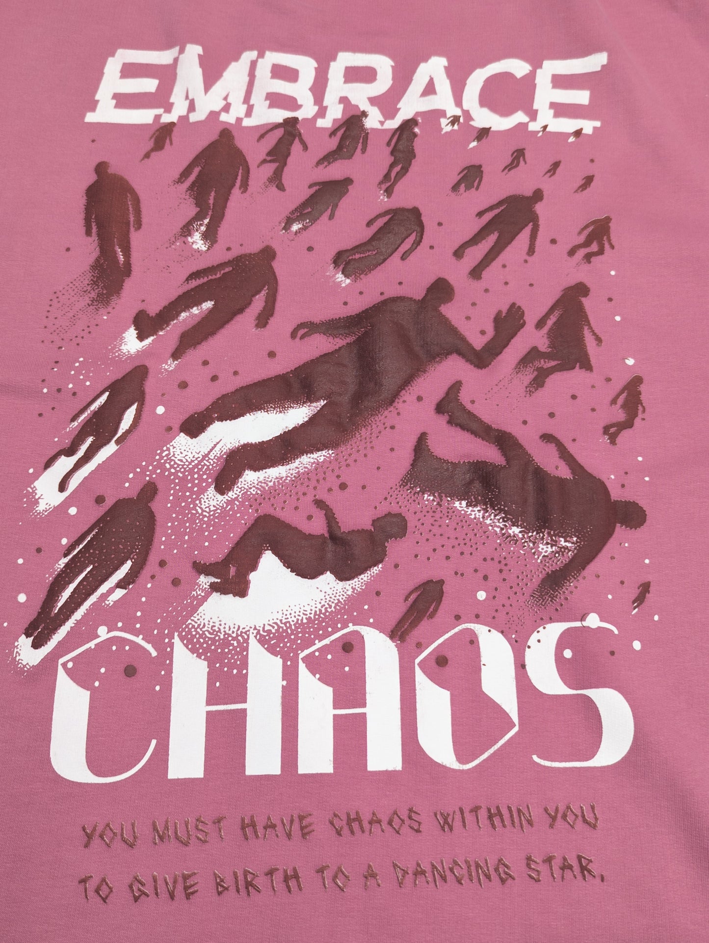 EMBRACE CHAOS PUFF PRINTED UNISEX OVERSIZED DROP SHOULDER T-SHIRT