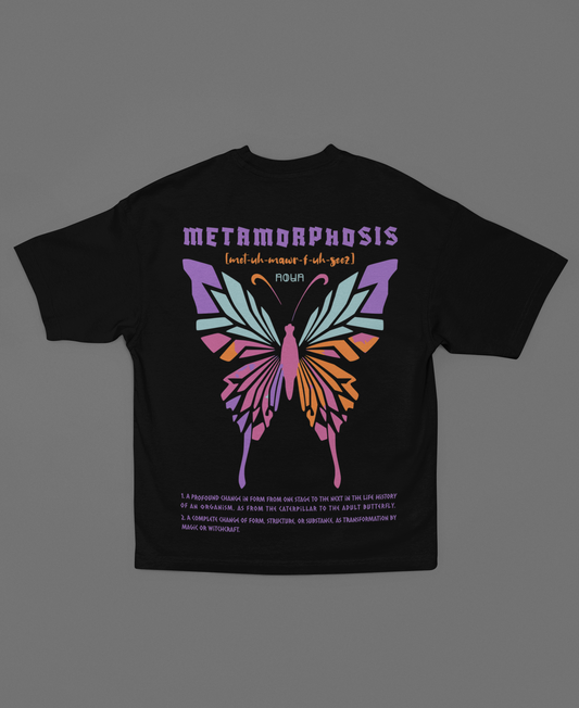 METAMORPHOSIS BLACK OVERSIZED T-SHIRT