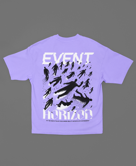 EVENT HORIZON BLACKHOLE LAVENDER OVERSIZED T-SHIRT