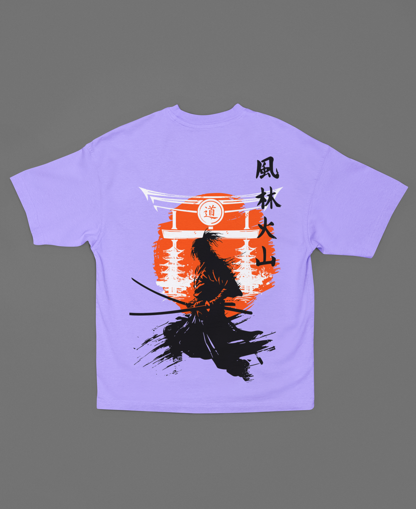 FURINKAZAN SAMURAI LAVENDER OVERSIZED T-SHIRT