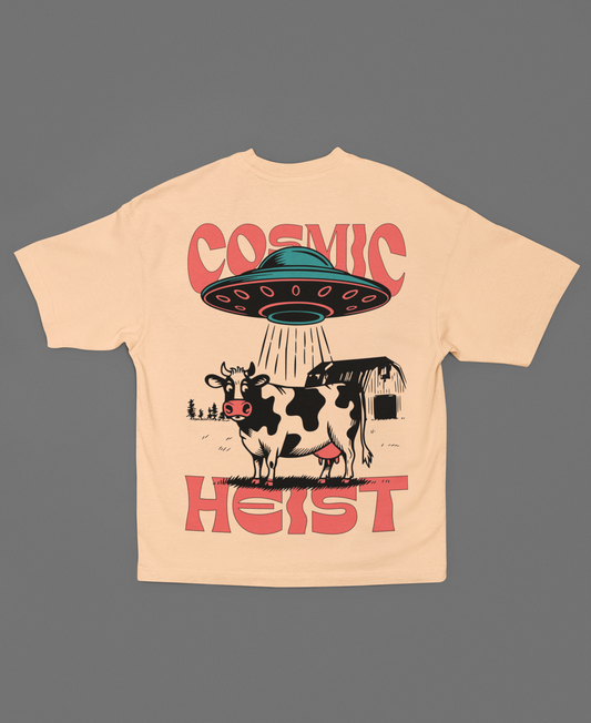 UFO COSMIC HEIST PEACH OVERSIZED T-SHIRT