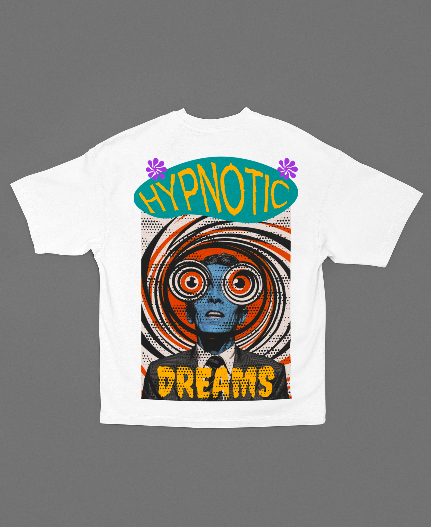 HYPNOTIC DREAMS WHITE OVERSIZED T-SHIRT