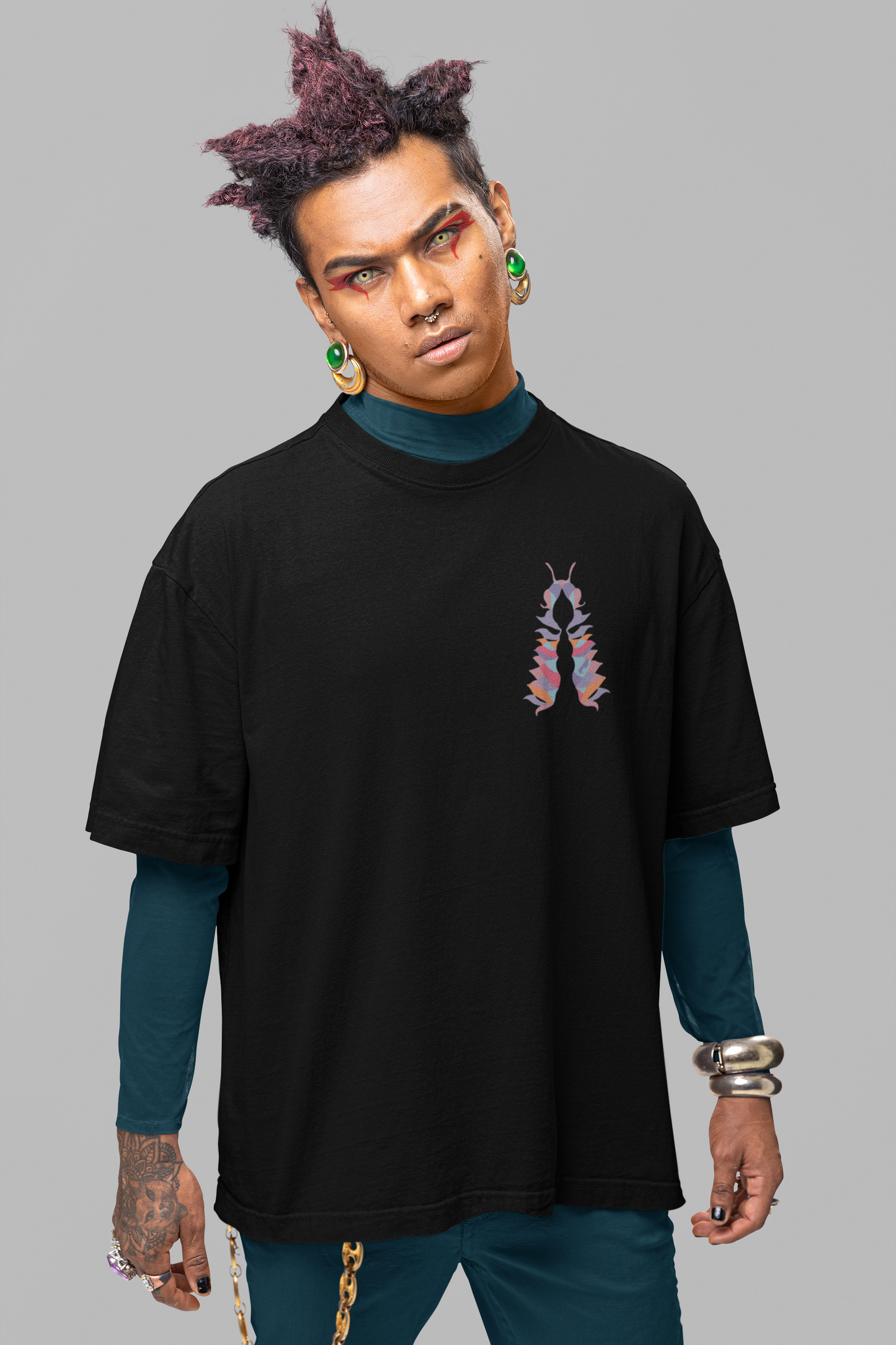 METAMORPHOSIS BLACK OVERSIZED T-SHIRT