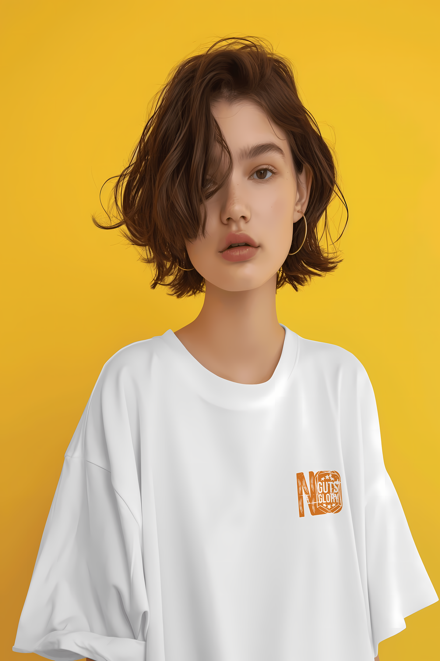 DHAIRYE SAAHASE LAKSHMI WHITE OVERSIZED T-SHIRT