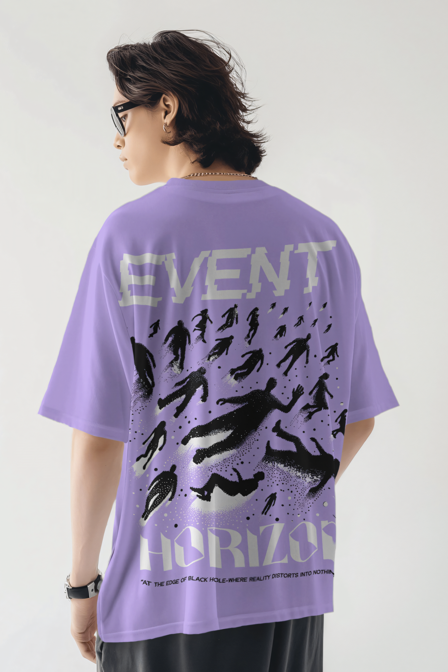 EVENT HORIZON BLACKHOLE LAVENDER OVERSIZED T-SHIRT